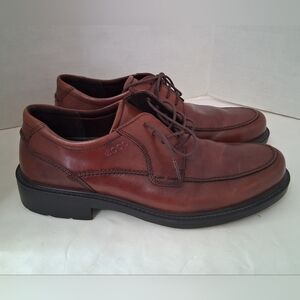 Ecco Brown Leather Casual Dress Shoes Mens 10.5